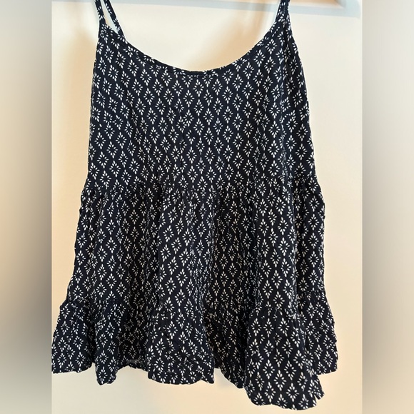 Navy Blue and White Tank Top. Size Small. - Picture 2 of 3